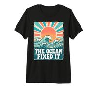 The Ocean Fixed It Retro Beach Waves Sun T-Shirt Haut de Gamme
