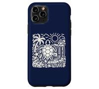 The Ocean is Calling Aime Les Tortues de mer, l'été, la Plage, Le Surf bohème Coque pour iPhone 11 Pro