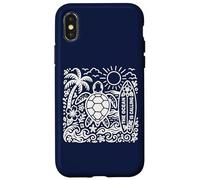 The Ocean is Calling Aime Les Tortues de mer, l'été, la Plage, Le Surf bohème Coque pour iPhone X/XS