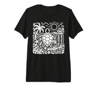 The Ocean is Calling Aime Les Tortues de mer, l'été, la Plage, Le Surf bohème T-Shirt Haut de Gamme