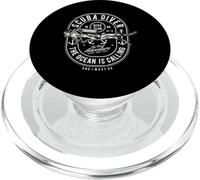 The Ocean is Calling and I Must Go - Scuba Diving Diver Dive PopSockets PopGrip pour MagSafe