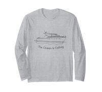The Ocean is Calling Cabin Cruiser Boat Life Boater Cadeau Manche Longue