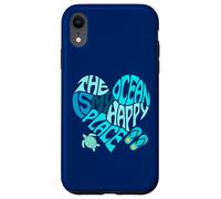 The Ocean is My Happy Place Sea Beach Life Better Flip Flops Coque pour iPhone XR