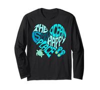 The Ocean is My Happy Place Sea Beach Life Better Flip Flops Manche Longue