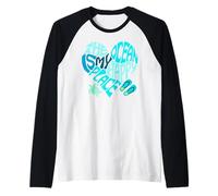 The Ocean is My Happy Place Sea Beach Life Better Flip Flops Manche Raglan