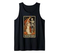 The October Queen Halloween Skeleton Tarot Card Retro Débardeur