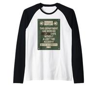 The Office 0 Days Without Accident Sign Manche Raglan