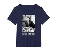 The Office Affiche de Film repensée T-Shirt, Femme Grandes Tailles, Bleu Marine, 3X