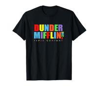 The Office Dunder mifflin lettres arc-en-ciel T-Shirt