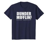 The Office Dunder Mifflin Vintage T-Shirt, Enfant, Bleu Marine, 12 Ans