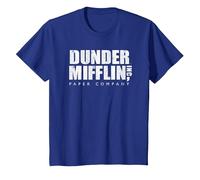 The Office Dunder Mifflin Vintage T-Shirt, Enfant, Bleu Royal, 12 Ans