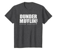 The Office Dunder Mifflin Vintage T-Shirt, Enfant, Chiné Foncé, 3 Ans