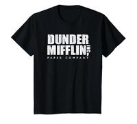 The Office Dunder Mifflin Vintage T-Shirt, Enfant, Noir, 8 Ans