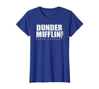 The Office Dunder Mifflin Vintage T-Shirt, Femme, Bleu Royal, XS