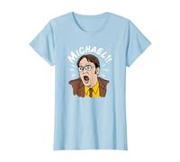 The Office Dwight crie Michael! T-Shirt, Femme, Bleu Céleste, S