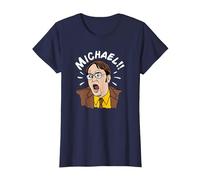The Office Dwight crie Michael! T-Shirt, Femme, Bleu Marine, 3XL