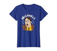 The Office Dwight crie Michael! T-Shirt, Femme, Bleu Royal, S