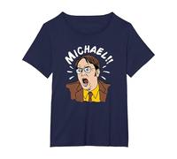 The Office Dwight crie Michael! T-Shirt, Femme Grandes Tailles, Bleu Marine, 4X