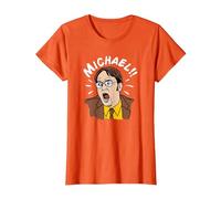 The Office Dwight crie Michael! T-Shirt, Femme, Orange, XS