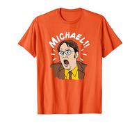 The Office Dwight crie Michael! T-Shirt, Homme, Orange, S