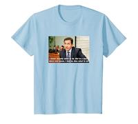 The Office Michael Aucune idée T-Shirt, Enfant, Bleu Céleste, 4 Ans