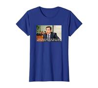 The Office Michael Aucune idée T-Shirt, Femme, Bleu Royal, XL