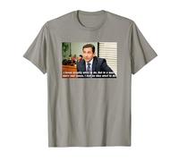 The Office Michael Aucune idée T-Shirt, Homme, Ardoise, XXL