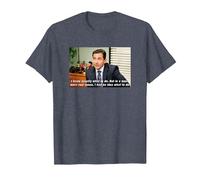 The Office Michael Aucune idée T-Shirt, Homme, Bleu Chiné, 4XL
