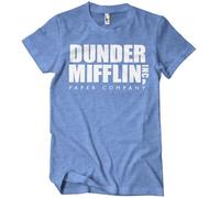 The Office Officiellement sous Licence Dunder Mifflin Inc. Logo Hommes T-Shirt (Bleu-Heather), X-Large