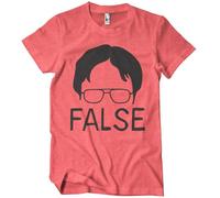 The Office Officiellement sous Licence False Hommes T-Shirt (Rouge-Heather), X-Large