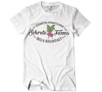 The Office Officiellement sous Licence Schrute Farms - Bed & Breakfast Hommes T-Shirt (Blanc), Petit