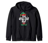 The Office Staff Elf Funny Christmas Matching Family Sweat à Capuche