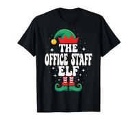 The Office Staff Elf Funny Christmas Matching Family T-Shirt