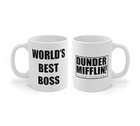 The Office World's Best Boss Mug - Michael Scott - Dwight Schrute - The Office TV Show - Mug cadeau pour homme et femme Tasse humoristique en céramique 325 ml