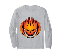 The Offspring Official 3D Logo Manche Longue, Unisexe pour Adultes, Gris Chiné, M