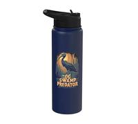 The OG Swamp Predator Black Crowned Night-Heron Stainless Steel Insulated Water Bottle