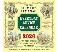 The Old Farmer's Almanac Agenda mural 2026 : conseils quotidiens, faits amusants et citations, calendrier familial 17 mois avec grandes grilles et thèmes saisonniers d'almanach (août 2025 à décembre