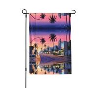 The Old Hollywood Drapeau de jardin double face 71,1 x 101,6 cm (léger) - Décoration imprimée vibrante pour cour, jardin, terrasse ou porche