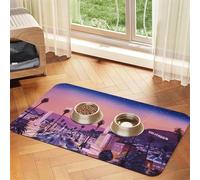 The Old Hollywood Print Tapis d'alimentation pour chiens et chats Absorbant Imperméable Tapis de nourriture antidérapant Tapis de table pour gamelle à séchage rapide Nappe en cuir