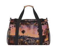 The Old Hollywood Sac de voyage imprimé pour homme et femme Grand sac de sport avec bandoulière pour voyage, week-end, pêche, chasse, Noir , Taille unique, Sac de voyage