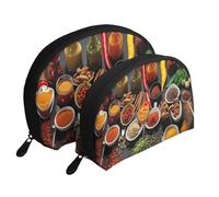 The Old Hollywood Trousse de maquillage portable avec fermeture éclair et compartiments intérieurs, Condiments et épices, Taille unique