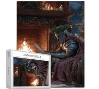 The Old Soldier at The Christmas Fireside - Puzzle de 1 000 pièces pour adultes - Scène chaude - Puzzle coloré pour décoration de la maison, cadeaux, puzzle familial parfait pour les soirées de jeu