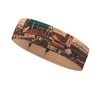The Old Town at Sunset Bandeau de sport pour homme et femme, s'adapte à toutes les tailles de tête, ultra absorbant et antidérapant pour la course à pied, le yoga, la gym