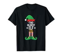 The Oldest Elf Party Family Group Inscription de Noël Assortie T-Shirt