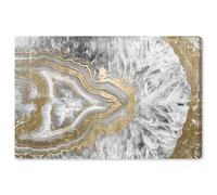 The Oliver Gal Artist Co. Abstract Wall Art Canvas imprime 'Agate Geode Crystal' Home D? Cor 15 in x 10 en Gold White