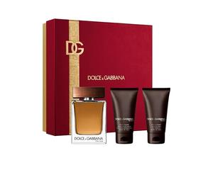 The One by Dolce and Gabbana for Men - 3 Pc Gift Set 3.3oz EDT Spray, 1.7oz After Shave Balm, 1.7oz Shower Gel