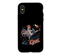 The Only Kung Fu Coq Robot Coq Arts Martiaux Kick Coque pour iPhone X/XS