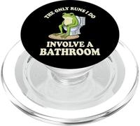 The Only Runs I Do Involve A Bathroom Anti-écoulement PopSockets PopGrip pour MagSafe