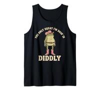 The Only Squat I'm Doin' is Diddly Funny Cowboy Frog Humour Débardeur