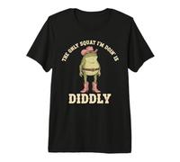 The Only Squat I'm Doin' is Diddly Funny Cowboy Frog Humour T-Shirt Haut de Gamme
